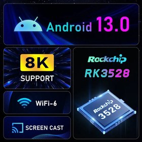 تصویر اندروید باکس اچ96 مکس مدل RK3528 ا H96 Max RK3528 android box H96 Max RK3528 android box