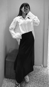 تصویر دامن ماچا مشکی پری - 161A 