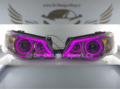 تصویر چراغ جلو اسپرت پراید 111 و 132 برند مدرن و جمع ساز طرح F500 بسته دو عددی - مدرن / آیس بلو ( آبی یخی ) / داخل فابریک ( کروم ) 