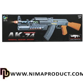 تصویر اسباب بازی تفنگ موزیکال مدل AK-47 