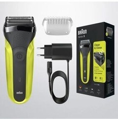 تصویر تیغ اصلاح مردانه 8 برابر سریع شارژ مجدد بی سیم و دستگاه بدنه خشک 100 ٪ قابل شستشو. براون Braun 