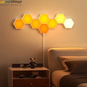 تصویر پنل دیواری هوشمند شش ضلعی Hexagon Light RGBIC LED (WiFi/Bluetooth) Wall Panels 