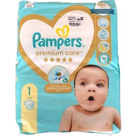 تصویر پوشك بچه پمپرز سایز یك 72 عددی Pampers Baby Diapers Size One 72 Pieces