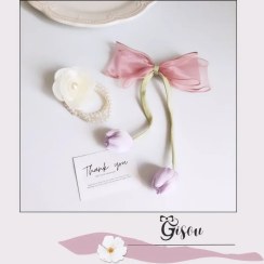 تصویر کش مرواریدی گلدار 