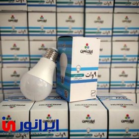 تصویر لامپ LED حبابی 9 وات E27 مهتابی ایران زمین - آفتابی led-bubble-lamp-9-watt-e27-iranian-earth