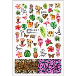 تصویر برچسب لنز ناخن مدل پلنگی کد 82 