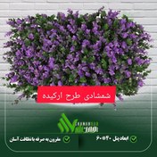 تصویر گرین وال شمشادی طرح ارکیده 