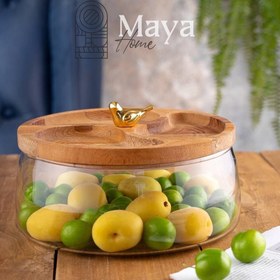 تصویر آجیل خوری شیشه ای MAYA 