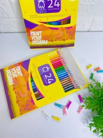 تصویر مداد رنگی ۲۴ رنگ MQ 