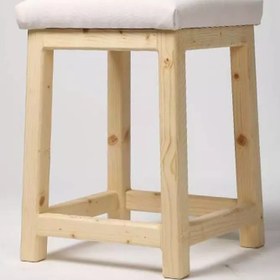 تصویر چهارپایه چوبی کوتاه روس، مدل آریو خود رنگ Ario stool