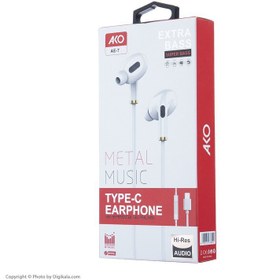 تصویر هندزفری تایپ سی آکو AKO مدل AE-7 AKO Type-c Handsfree model AE-7