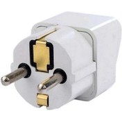 تصویر تبدیل دو شاخه برق اطلس مدل DX ارت دار 