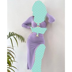 تصویر کد 060 ست نیمتنه کراپ و دامن کریستال فری سایز ۳۸ تا ۴۲ ایزی شاپ آنلاین 