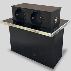 تصویر پریز کابینتی توکار امگا (پریز + USB ) priz kabineti omega veera