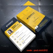 تصویر دانلود پنج فایل لايه باز کارت ويزيت دورو psd.visit.B12 