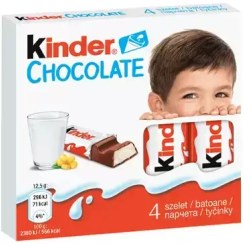 تصویر شکلات 4 تکه شیری کاکائویی کیندر 50 گرمی – بسته 20 عددی Kkinder Chocolate Milk And Cocoa Chocolate 4 Bars Pack 50 gr