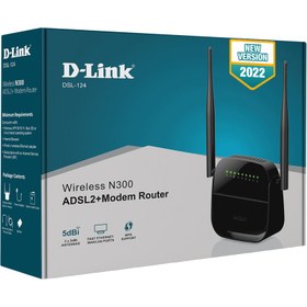 تصویر Modem ADSL D-Link DSL-124 | مودم دی لينک گارانتی اصلی 