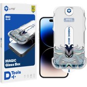 تصویر گلس محافظ صفحه نمایش با کیت نصب آسان لیتوو مدل Clear Full Glass مناسب برای iPhone 16 Pro Lito Magic Box D+ Tools HD Full Glass Screen Protector For iPhone 16 pro