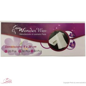 تصویر پد اپیلاسیون واندر وکس WONDER WAX بسته 20 عددی 