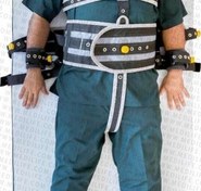 تصویر ست کامل بیماران اعصاب و روان دستبند پابند کمربند و نگهدارنده قفسه سینه با قفل مغناطیسی 