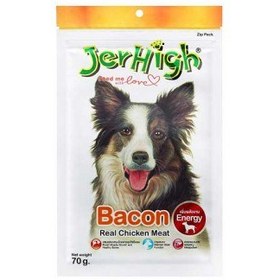 تصویر تشویقی سگ جرهای مدل نواری طعم بیکن 70 گرم ( تقویتی ) Jerhigh Bacon 70g