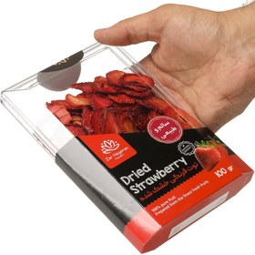 تصویر میوه خشک توت فرنگی 100 گرمی زرنگاران Zarnegaran dried strawberry 100gr