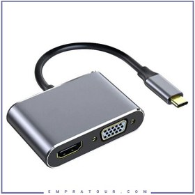 تصویر هاب تایپ سی 4 پورت کوتتسی Coteeci Type-C To HDMI Multiport Adapter 83013 