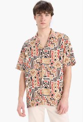 تصویر پیراهن مردانه دفاکتو آستین کوتاه طرح دار | Defacto E1041AX25SM 