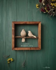 تصویر جاکلیدی دیواری چوبی فانتزی مدل پرنده سهیل 