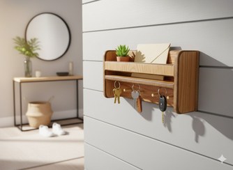 تصویر جاکلیدی دیواری چوبی 