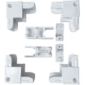 تصویر یراق توری پلیسه مویی خور جنس ABS برند معتبر آس مش - سفید 