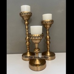 تصویر شمعدان توری هندی فلزی 