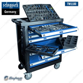 تصویر SCHEPPACH TW1100 میز کار 7 کشو با ست 70 عددی ابزار شپخ مدل 5909304901 tool trolley tw1100 scheppach