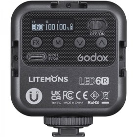 تصویر نور RGB گودکس Godox LED6R RGB Led Video Light 