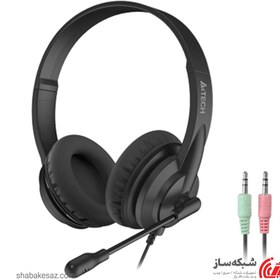 تصویر هدست باسیم ای فورتک مدل HS-10 A4Tech HS-10 Wired Stereo Headset