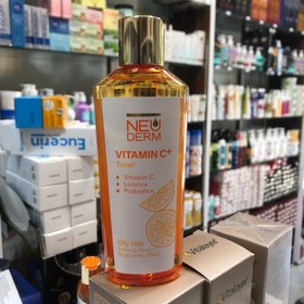 تصویر تونر پوست چرب ویتامین سی پلاس نئودرم تونر صورت Neuderm vitamin c plus oily skin toner ۲۰۰ میلی‌لیتر نئودرم شفاف کننده,پاک کننده,شاداب کننده,روشن کننده,آنتی اکسیدان,پیشگیری و بهبود آکنه,محافظت کننده