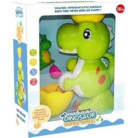 تصویر اسباب بازی مدل دایناسور چرخ و فلکی طرح حمامی نشکن کد 9917 