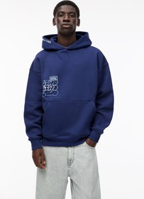 تصویر سویشرت هودی با طرح STWD برند PullAndBear STWD baskılı kapüşonlu sweatshirt