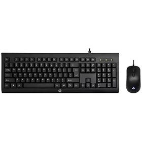 تصویر HP KM100 Wired Keyboard & Mouse کیبورد و ماوس با سیم اچ پی مدل HP KM100 -مشکی(با حروف فارسی)