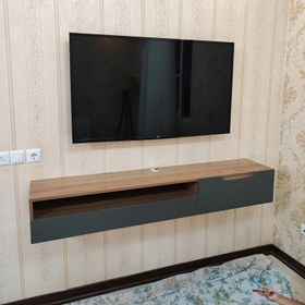 تصویر میز تلویزیون دیواری شلف باکس تلویزیون - مدل الینا 150CM - - ELINA TV SHELF 150cm