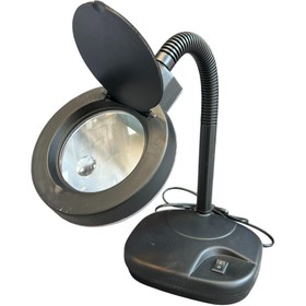 تصویر ذره بین رومیزی چراغ دار 