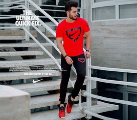 تصویر ست تیشرت و شلوار Nike مدل Hunter (قرمز) 