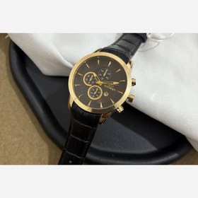 تصویر ساعت مردونه بند چرم از برند الگانس 