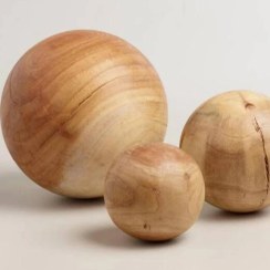 تصویر گوی های چوبی سفارشی در سایز های متنوع 