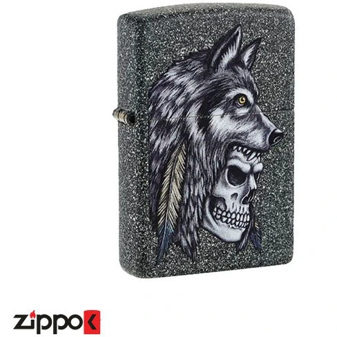 خرید و قیمت فندک زیپو اصل Zippo WOLF SKULL FEATHER DESI کد 29863 | ترب