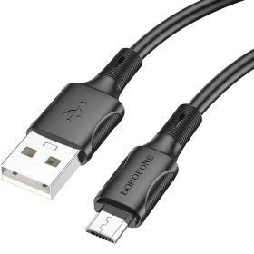 تصویر کابل تبدیل USB به MICROUSB بروفون مدل BX80 طول 1 متر Borofone BX80 MicroUSB Cable 1m