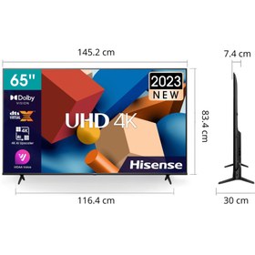 تصویر تلویزیون هوشمند 65 اینچ هایسنس مدل HISENSE A61KS 65 TV 