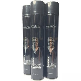 تصویر اسپری مو تافت میس بون مشکی حجم 500 میل 