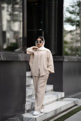 تصویر ست شومیز و شلوار موسلین دبل فیس دنیز 