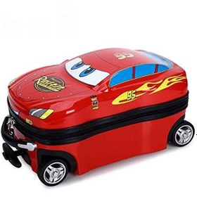 تصویر چمدان کودک مدل ماشینها(قرمز) 